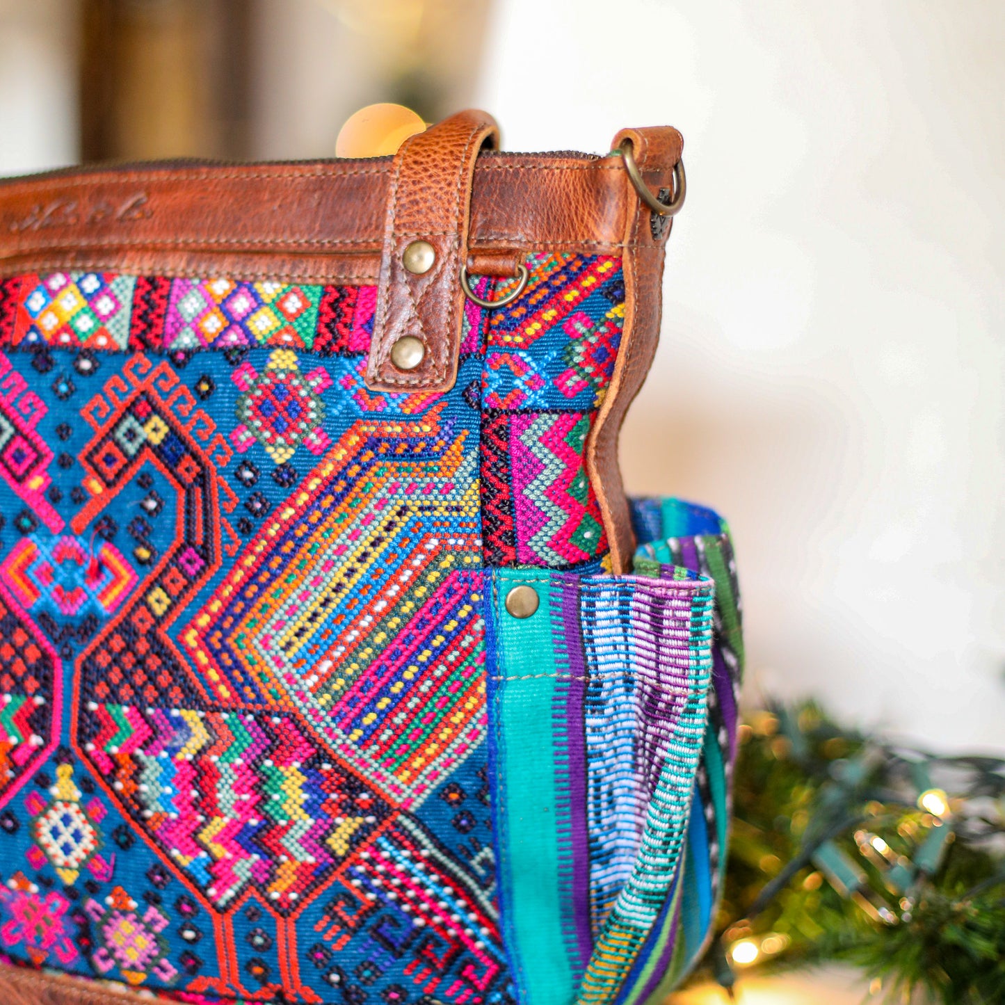 THE MEDIUM PERFECT BAG - OOAK HUIPIL - HONEY - NO. 19003