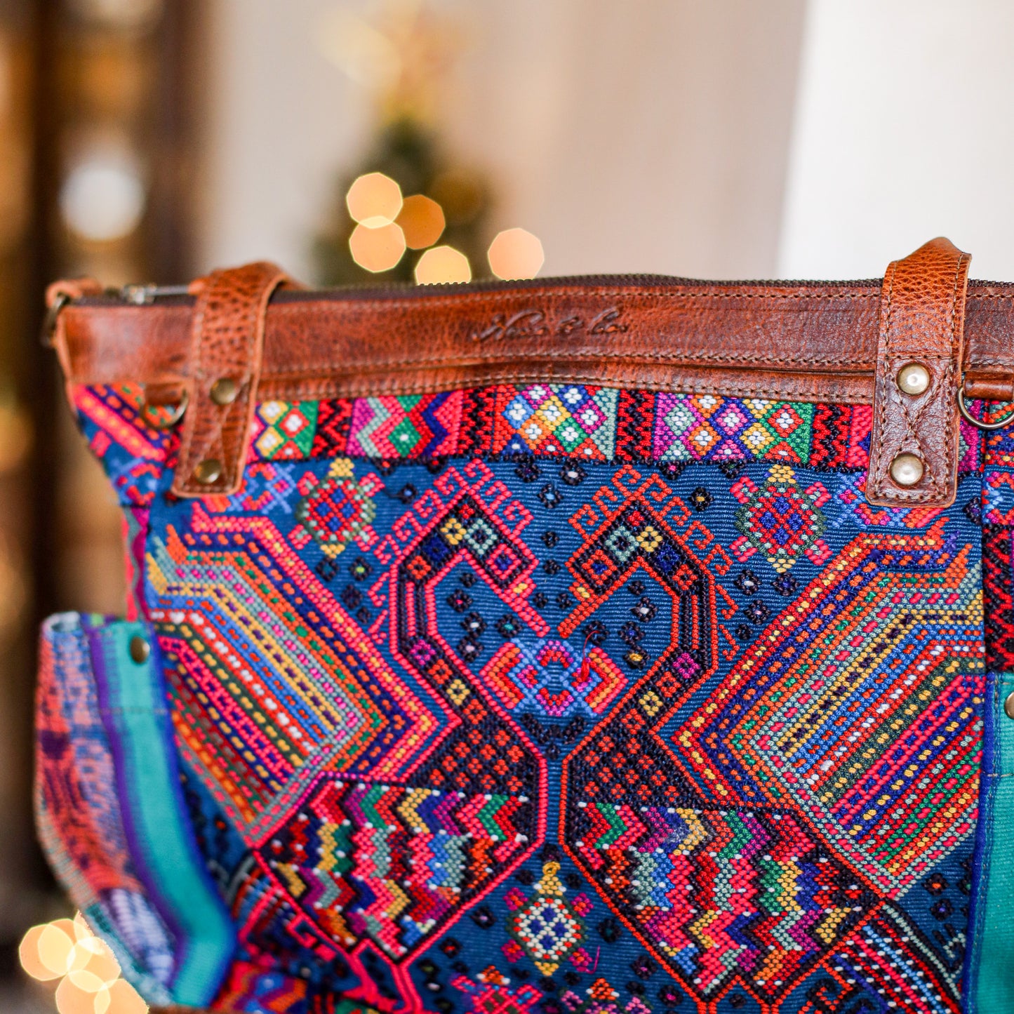 THE MEDIUM PERFECT BAG - OOAK HUIPIL - HONEY - NO. 19003