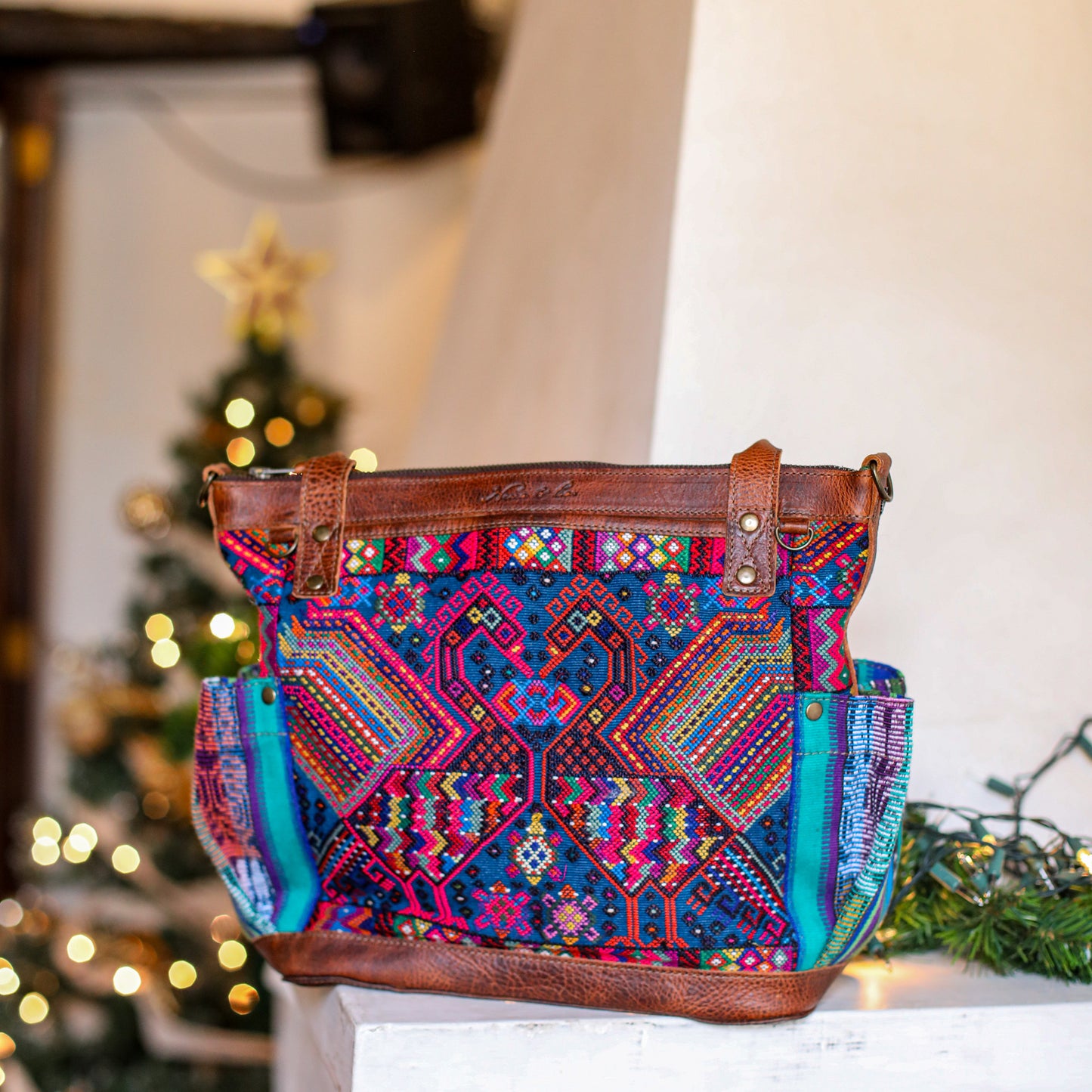 THE MEDIUM PERFECT BAG - OOAK HUIPIL - HONEY - NO. 19003