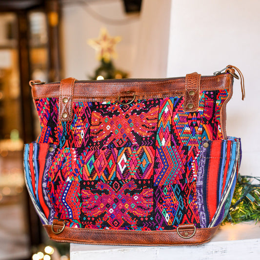 THE MEDIUM PERFECT BAG - OOAK HUIPIL - HONEY - NO. 19004