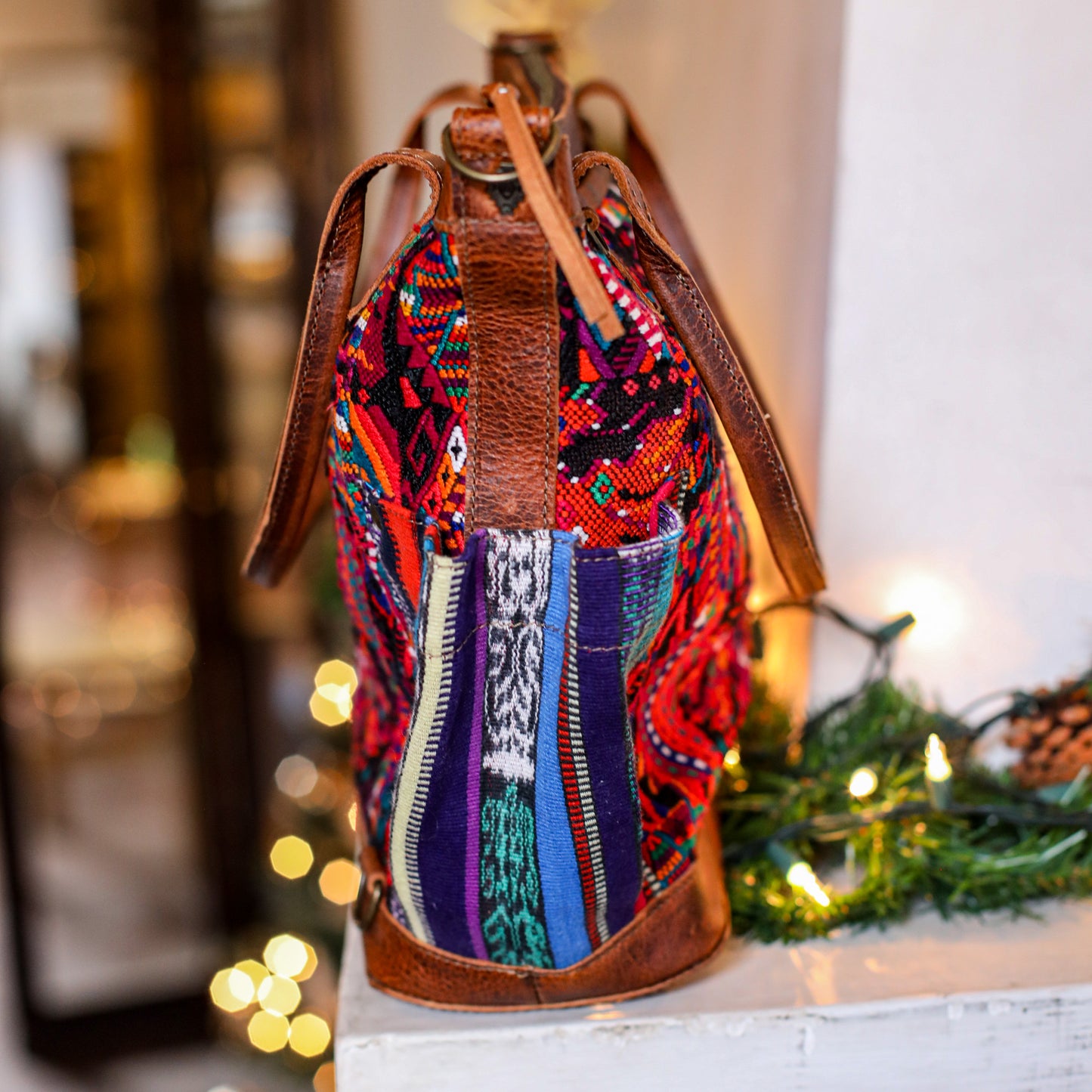 THE MEDIUM PERFECT BAG - OOAK HUIPIL - HONEY - NO. 19004