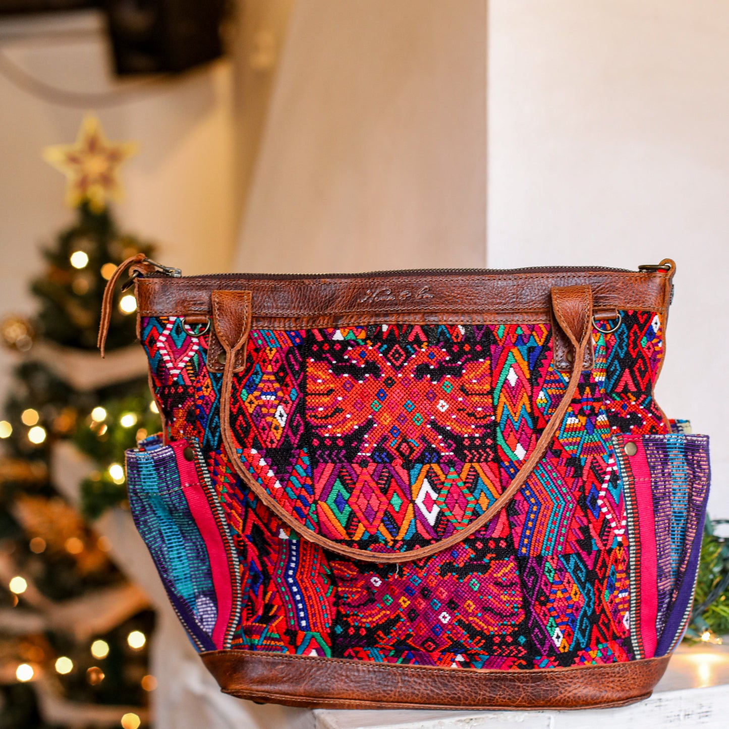 THE MEDIUM PERFECT BAG - OOAK HUIPIL - HONEY - NO. 19004