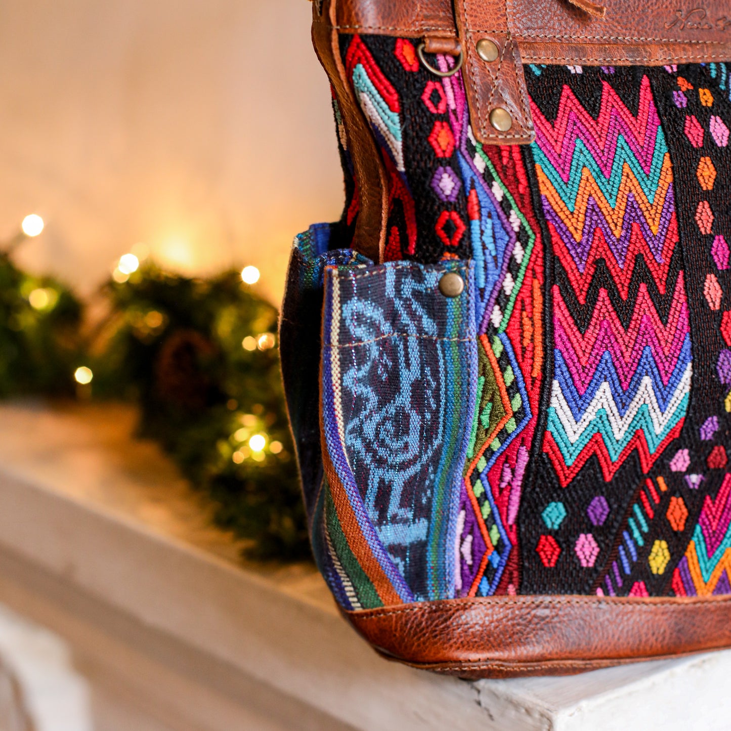 THE MEDIUM PERFECT BAG - OOAK HUIPIL - HONEY - NO. 19006