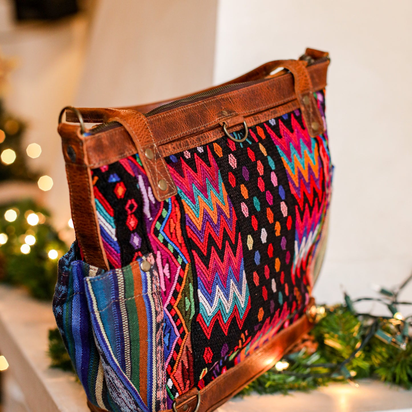 THE MEDIUM PERFECT BAG - OOAK HUIPIL - HONEY - NO. 19006