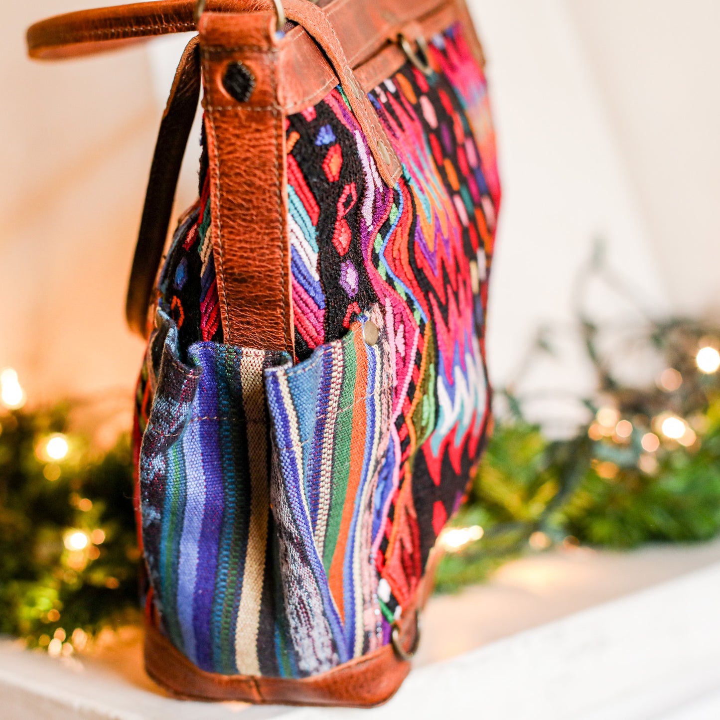 THE MEDIUM PERFECT BAG - OOAK HUIPIL - HONEY - NO. 19006