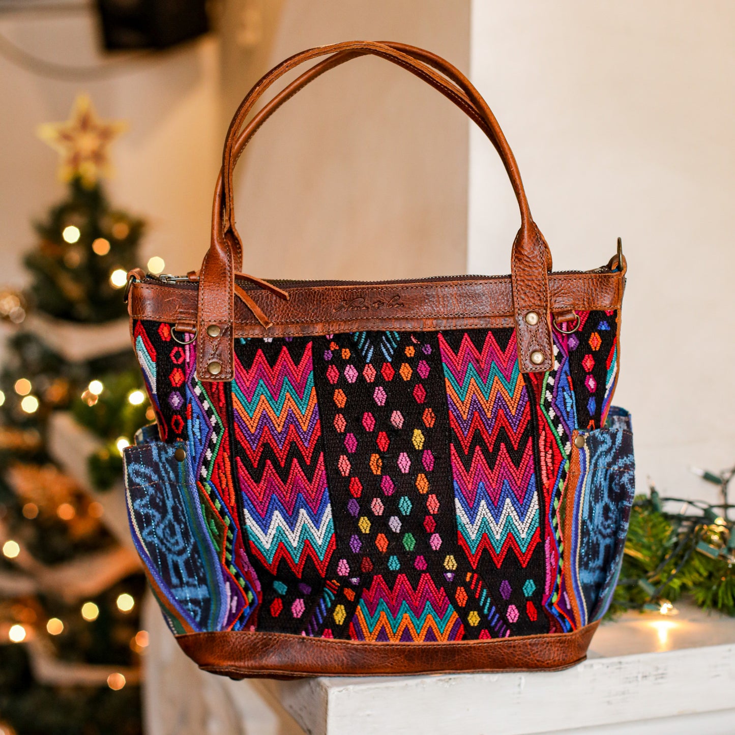 THE MEDIUM PERFECT BAG - OOAK HUIPIL - HONEY - NO. 19006