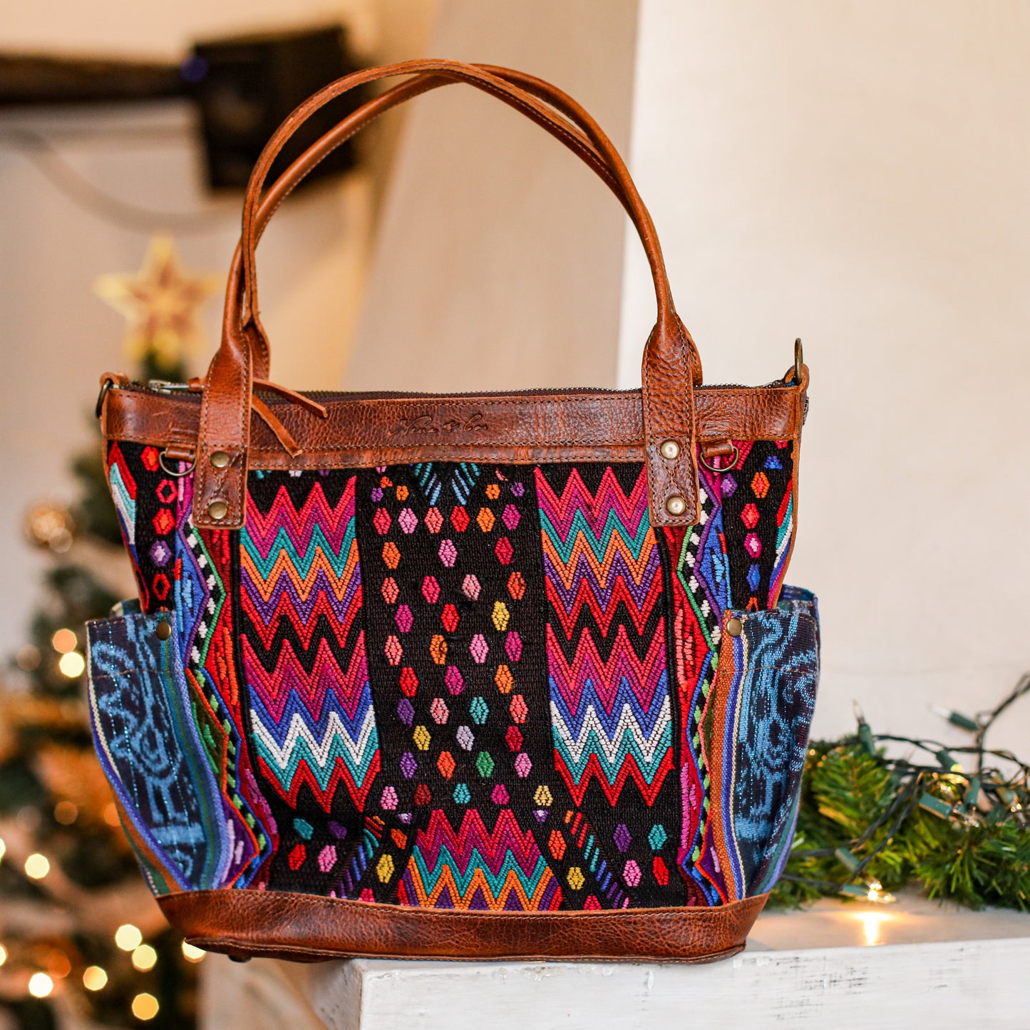 THE MEDIUM PERFECT BAG - OOAK HUIPIL - HONEY - NO. 19006