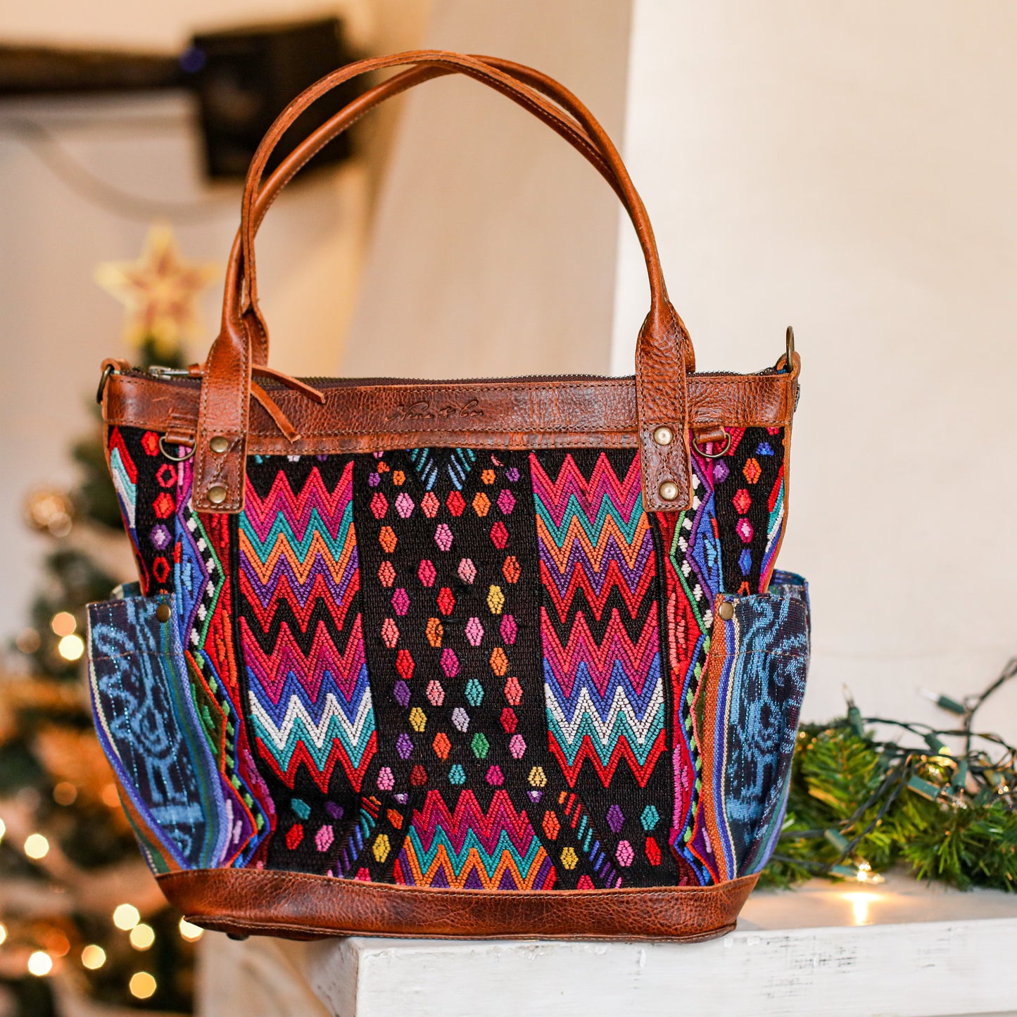 THE MEDIUM PERFECT BAG - OOAK HUIPIL - HONEY - NO. 19006