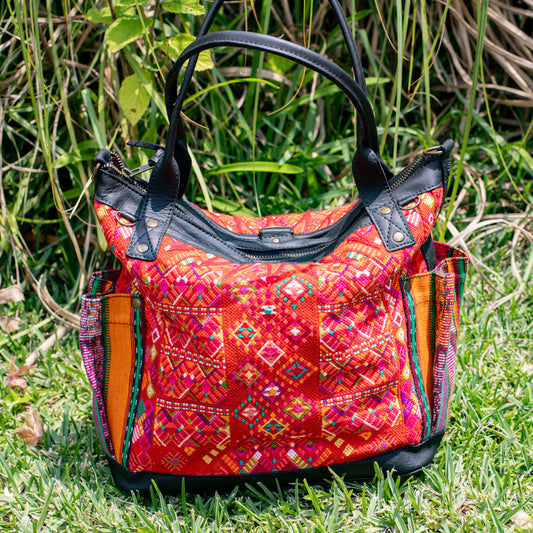 THE MEDIUM PERFECT BAG - OOAK HUIPIL - BLACK - NO. 17712