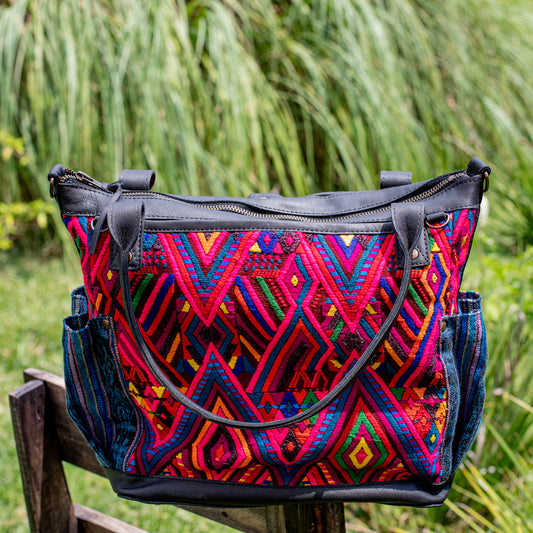 THE MEDIUM PERFECT BAG - OOAK HUIPIL - BLACK - NO. 17713