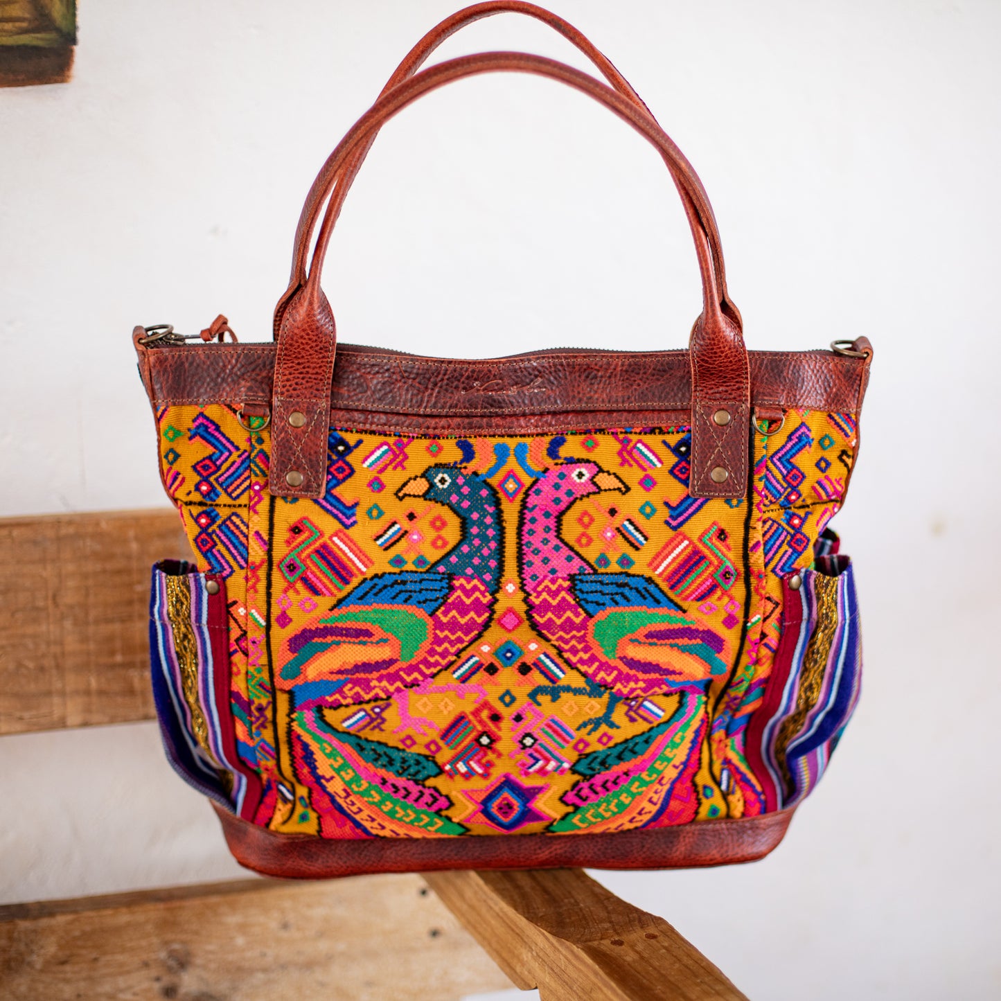 THE PERFECT BAG - OOAK HUIPIL - COPPER - NO. 17755 **SHIP WINDOW**