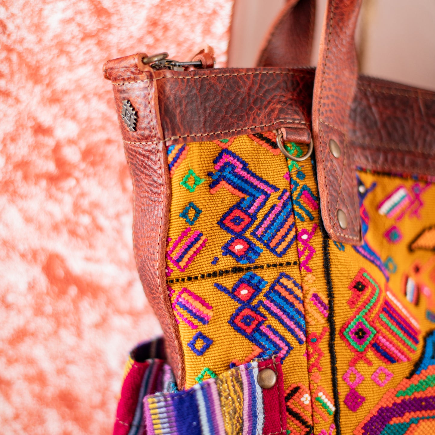 THE PERFECT BAG - OOAK HUIPIL - COPPER - NO. 17755 **SHIP WINDOW**