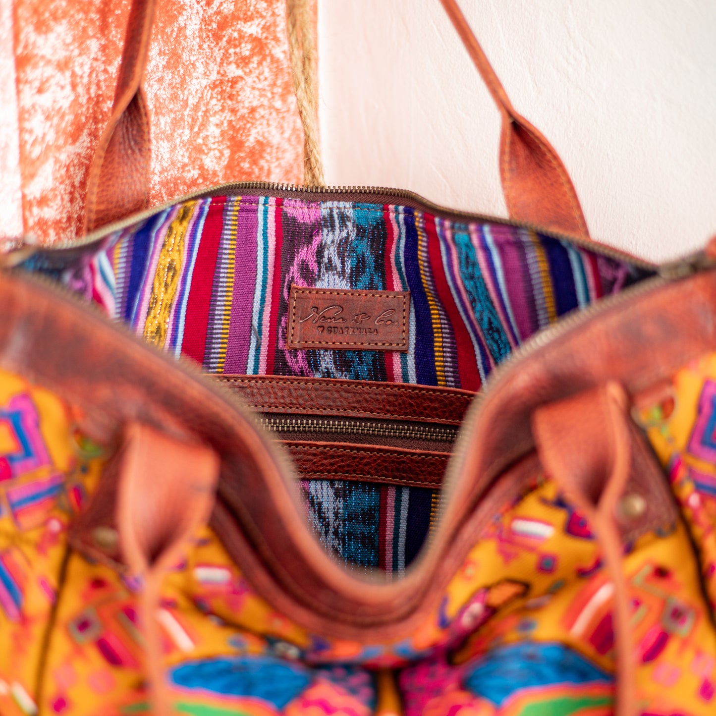 THE PERFECT BAG - OOAK HUIPIL - COPPER - NO. 17755 **SHIP WINDOW**