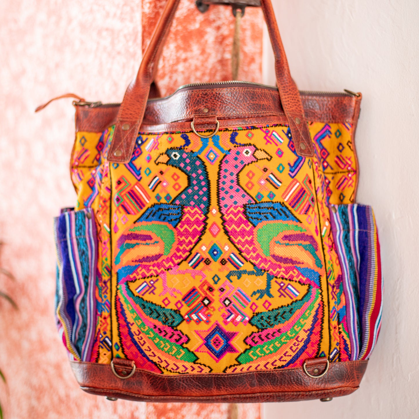 THE PERFECT BAG - OOAK HUIPIL - COPPER - NO. 17755 **SHIP WINDOW**