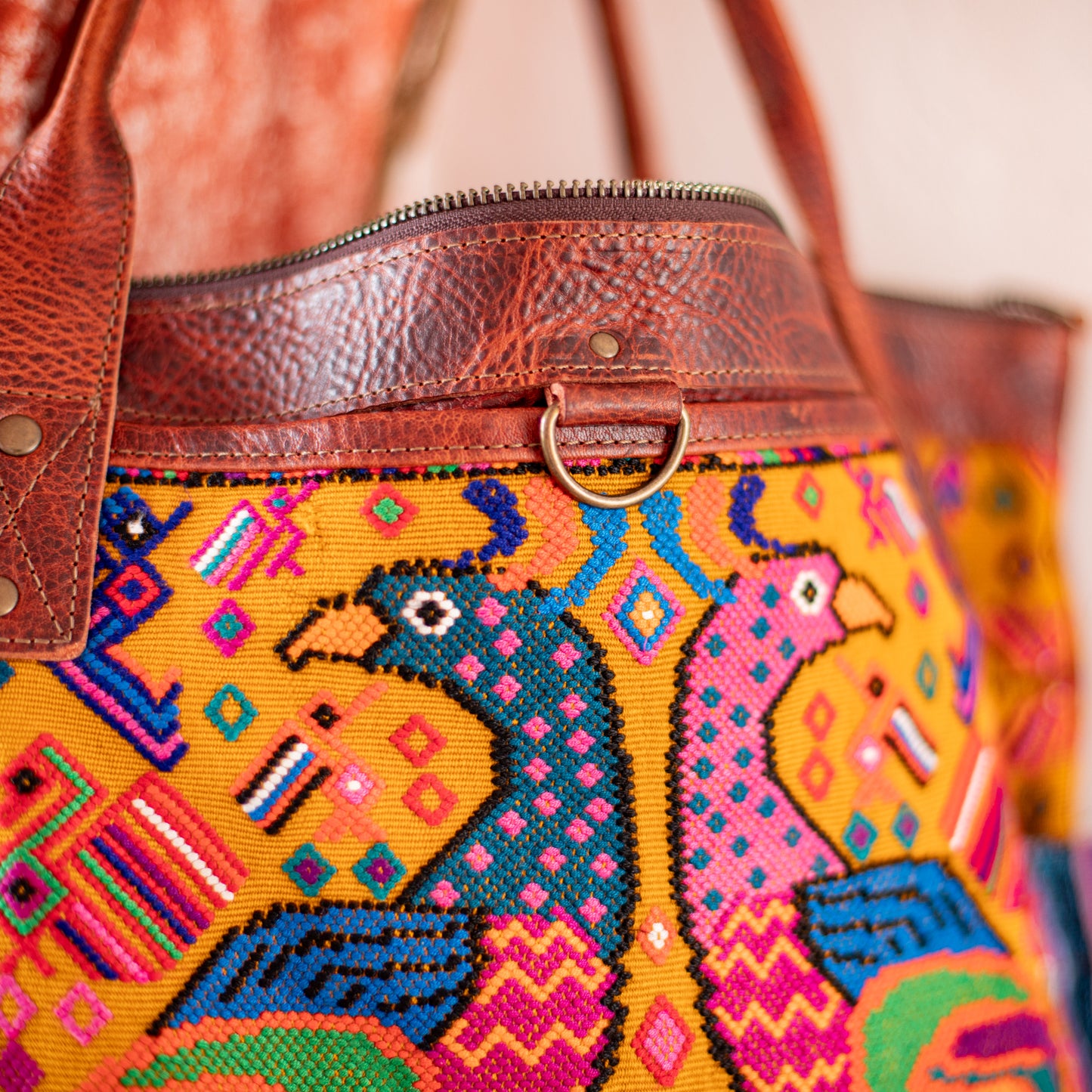THE PERFECT BAG - OOAK HUIPIL - COPPER - NO. 17755 **SHIP WINDOW**