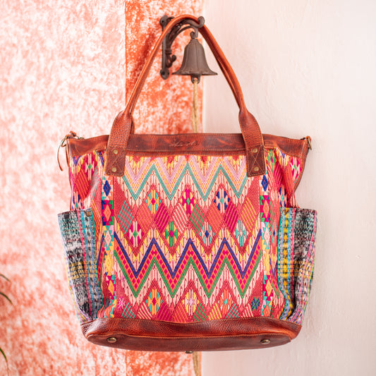 THE PERFECT BAG - OOAK HUIPIL - COPPER - NO. 17757 **SHIP WINDOW**