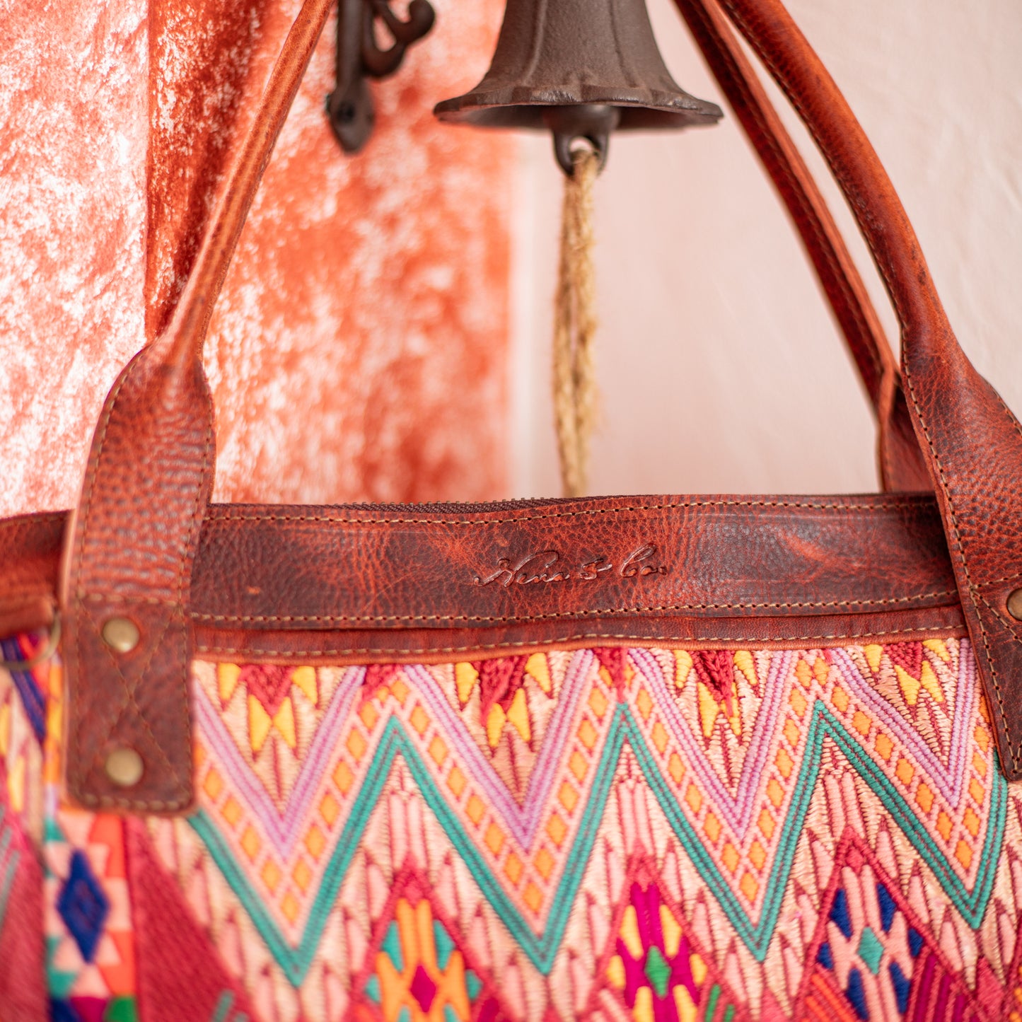 THE PERFECT BAG - OOAK HUIPIL - COPPER - NO. 17757 **SHIP WINDOW**