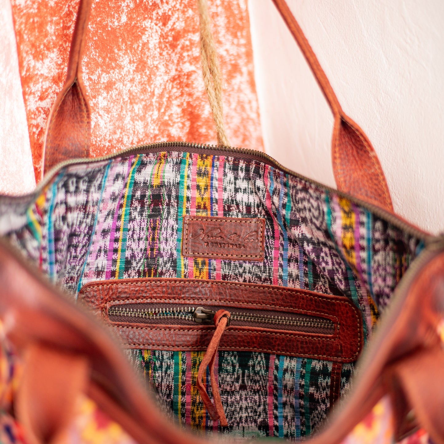 THE PERFECT BAG - OOAK HUIPIL - COPPER - NO. 17757 **SHIP WINDOW**
