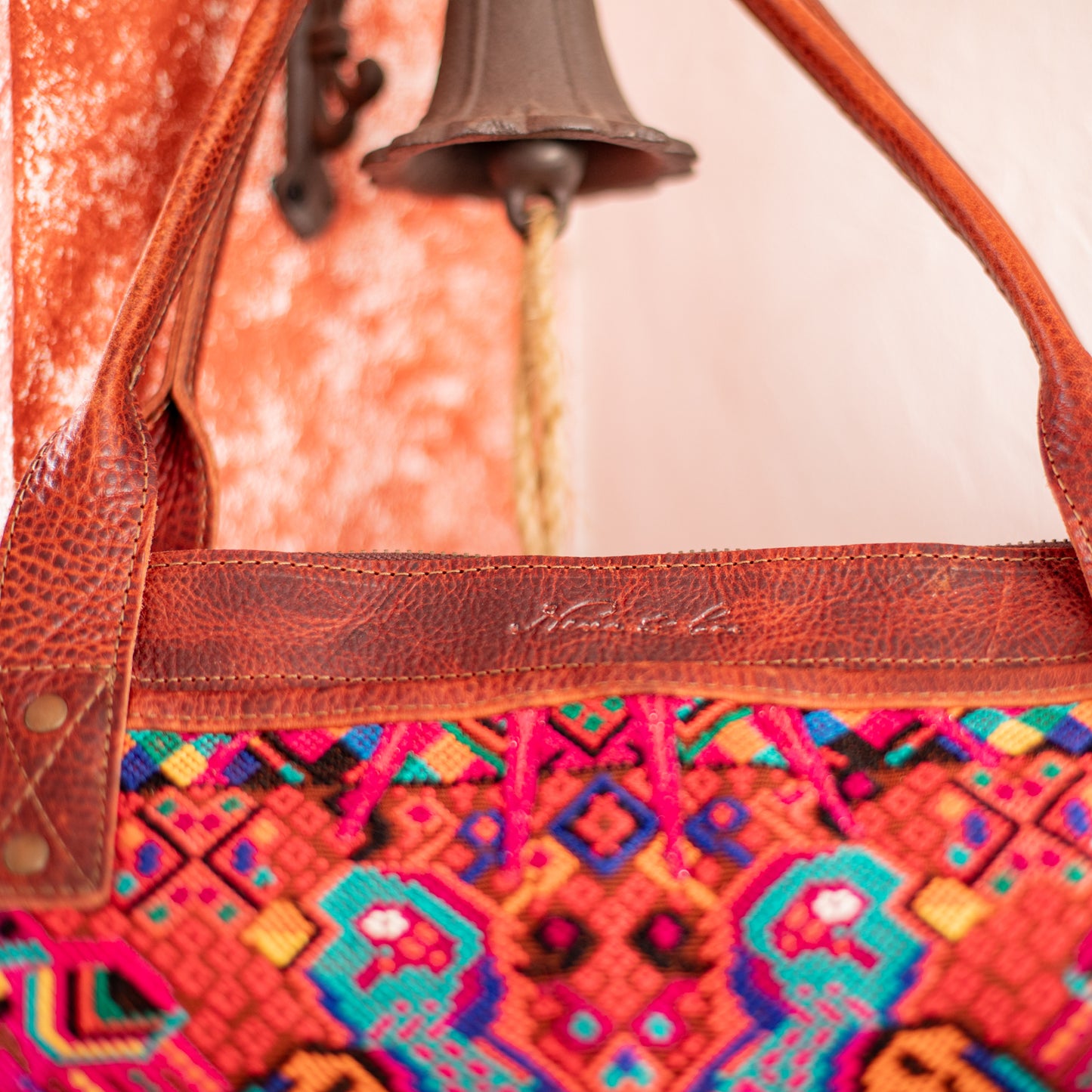 THE PERFECT BAG - OOAK HUIPIL - COPPER - NO. 17758 **SHIP WINDOW**