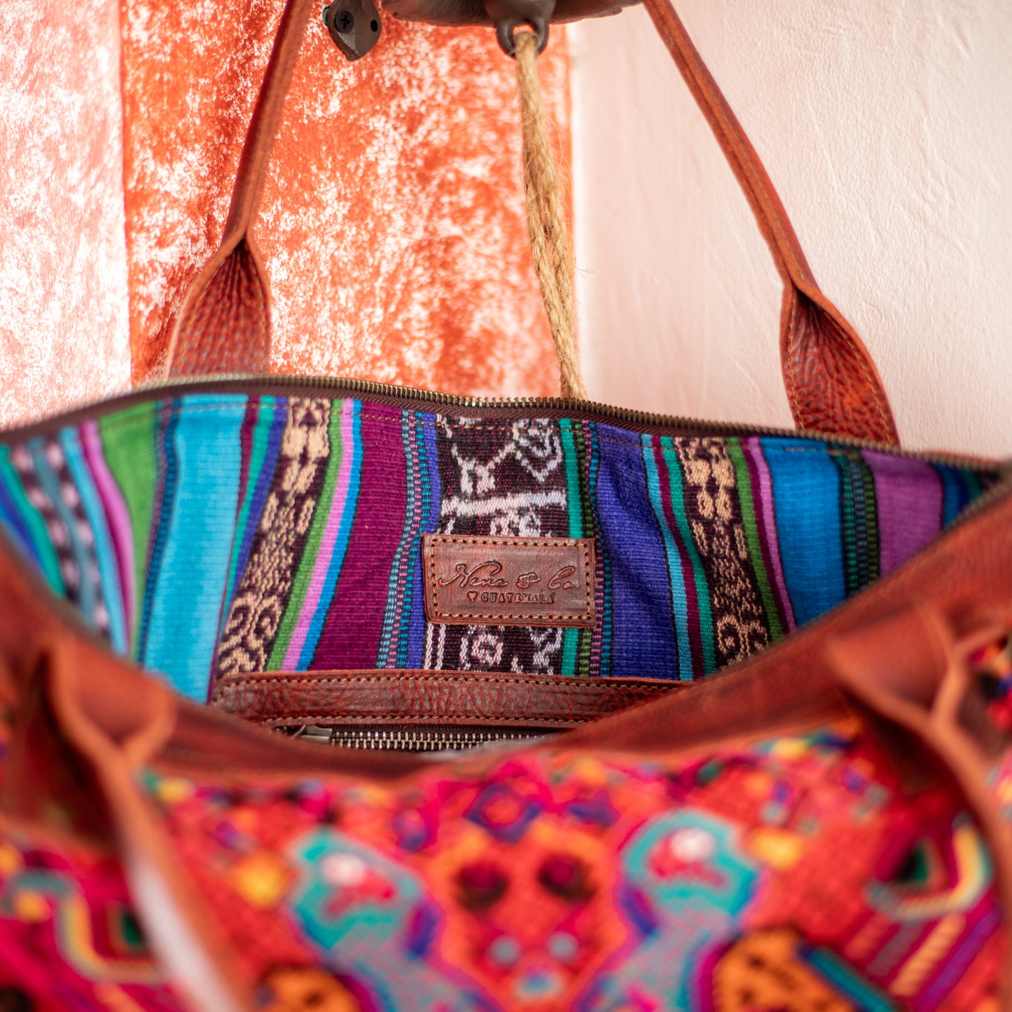THE PERFECT BAG - OOAK HUIPIL - COPPER - NO. 17758 **SHIP WINDOW**