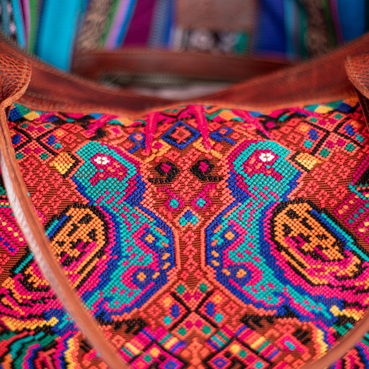 THE PERFECT BAG - OOAK HUIPIL - COPPER - NO. 17758 **SHIP WINDOW**
