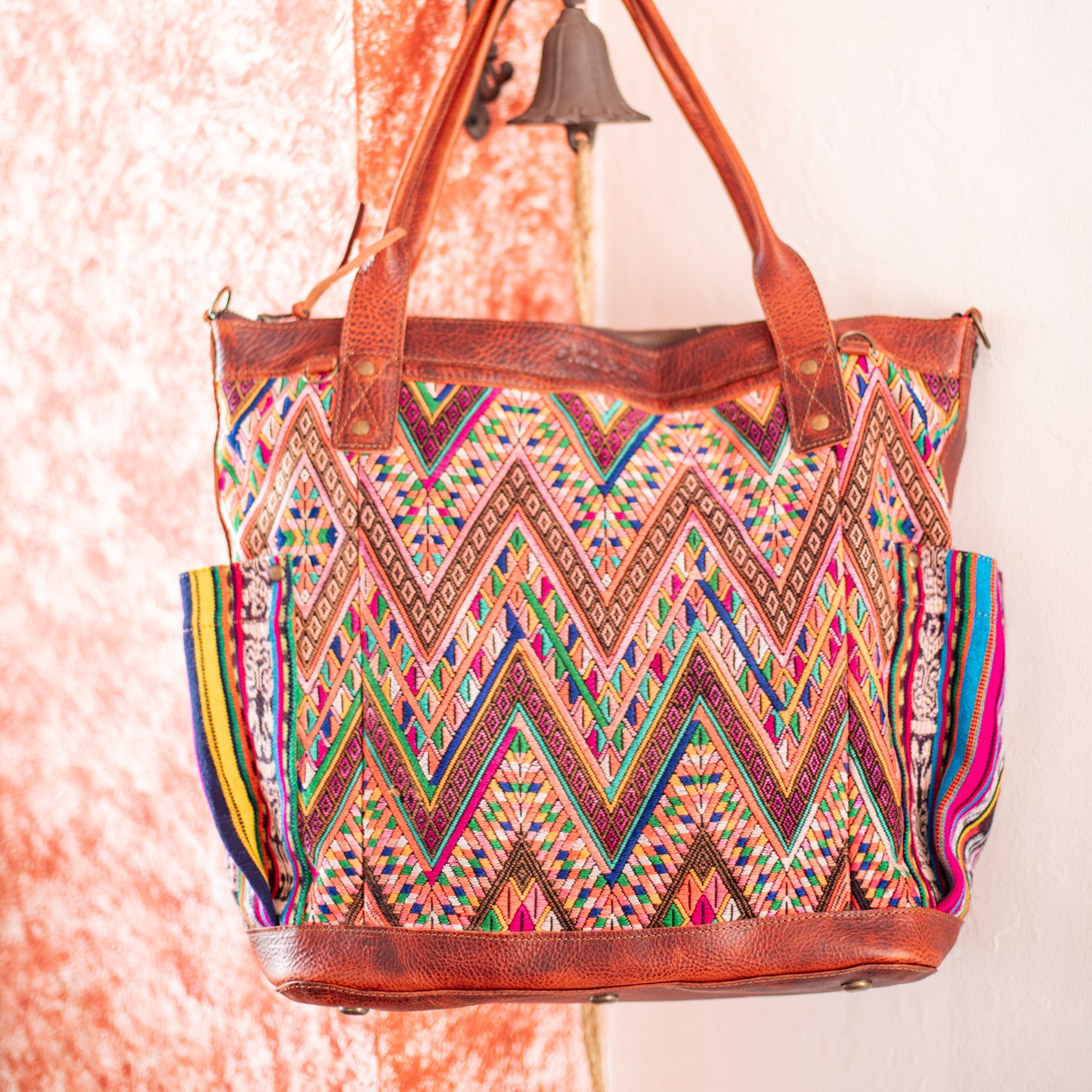 THE PERFECT BAG - OOAK HUIPIL - COPPER - NO. 17759 **SHIP WINDOW**