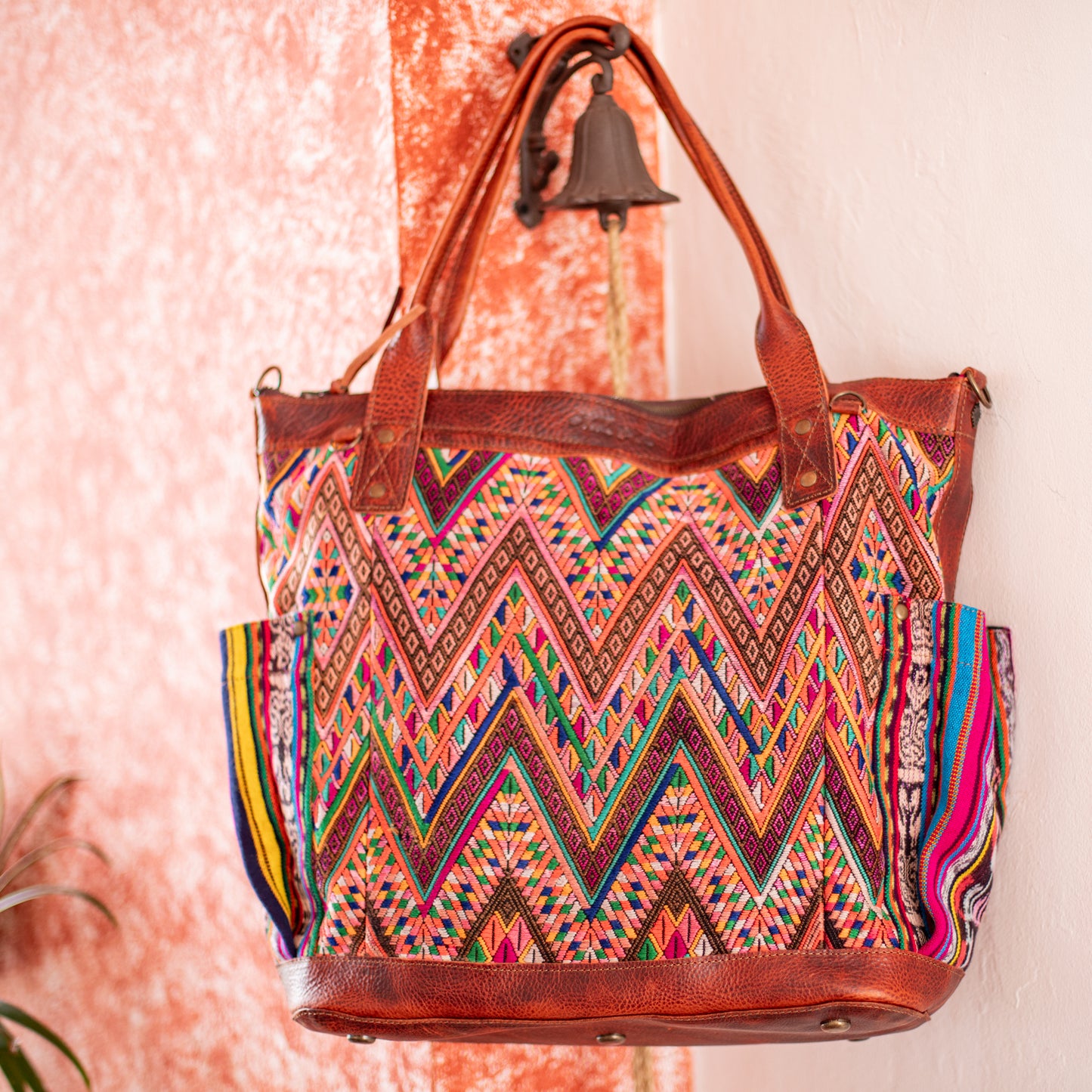 THE PERFECT BAG - OOAK HUIPIL - COPPER - NO. 17759 **SHIP WINDOW**