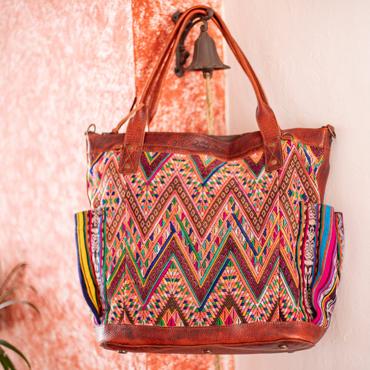 THE PERFECT BAG - OOAK HUIPIL - COPPER - NO. 17759 **SHIP WINDOW**