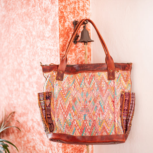THE PERFECT BAG - OOAK HUIPIL - COPPER - NO. 17756 **SHIP WINDOW**