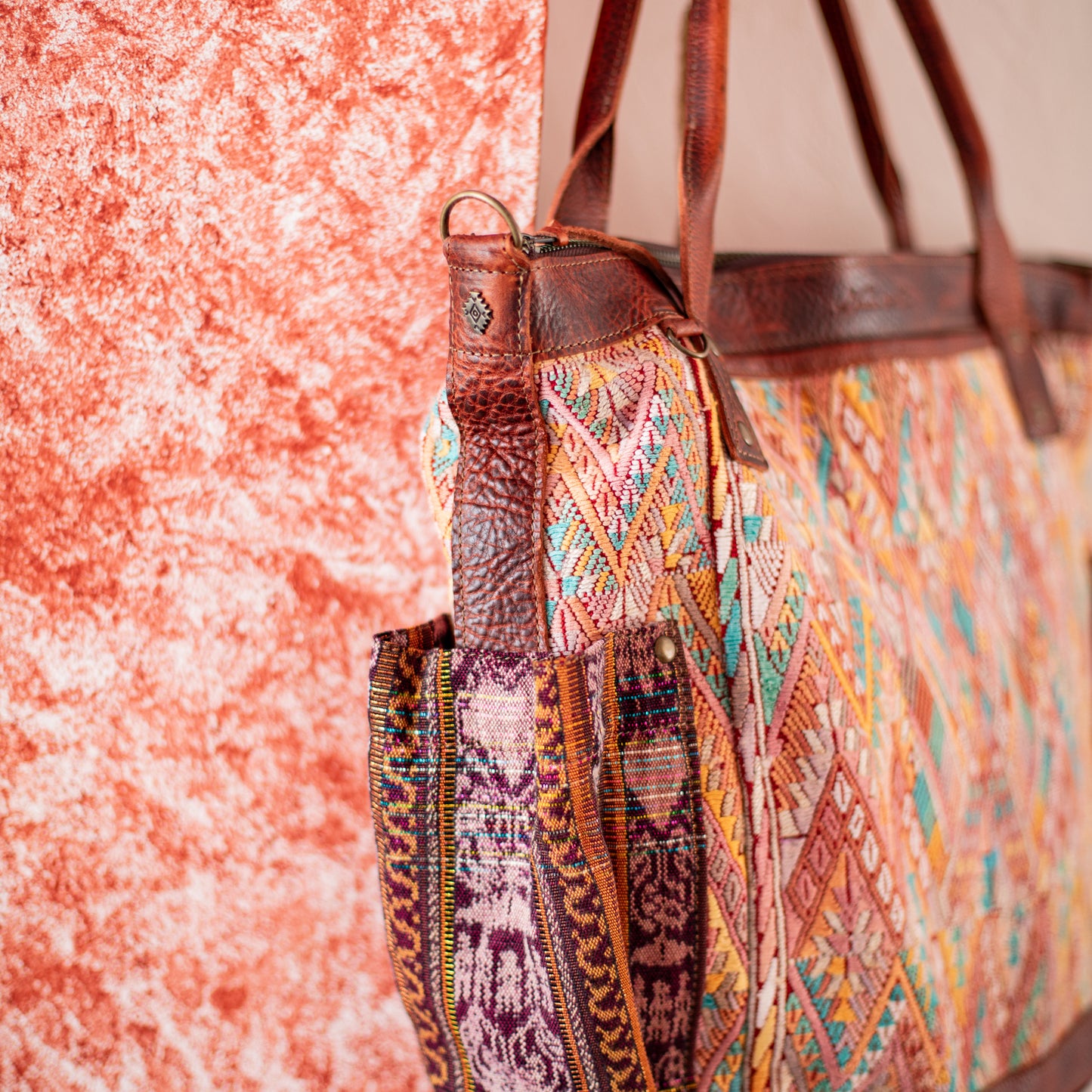 THE PERFECT BAG - OOAK HUIPIL - COPPER - NO. 17756 **SHIP WINDOW**