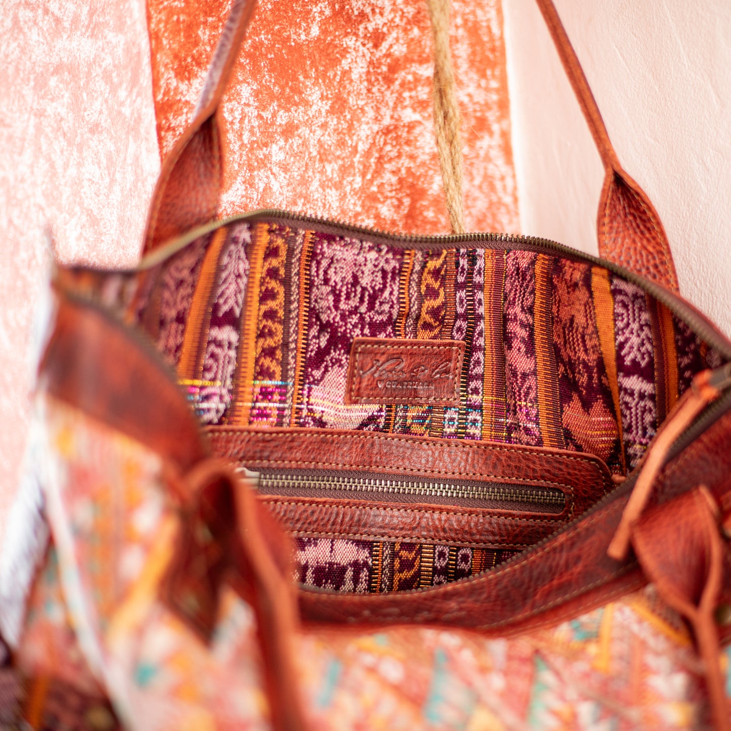THE PERFECT BAG - OOAK HUIPIL - COPPER - NO. 17756 **SHIP WINDOW**