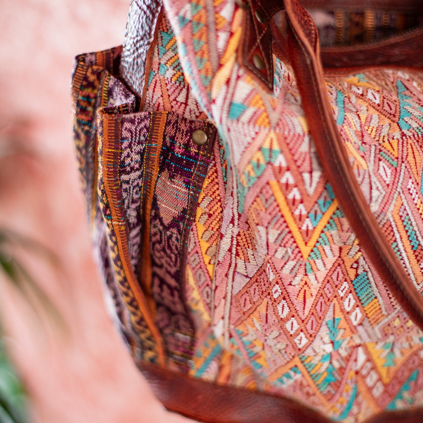 THE PERFECT BAG - OOAK HUIPIL - COPPER - NO. 17756 **SHIP WINDOW**