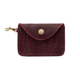 CARD CASE WITH CLASP - VINO TINTO