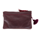 DOUBLE CLUTCH + VIVI STRAP SET - FULL LEATHER - VINO TINTO
