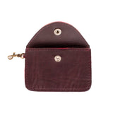 CARD CASE WITH CLASP - VINO TINTO