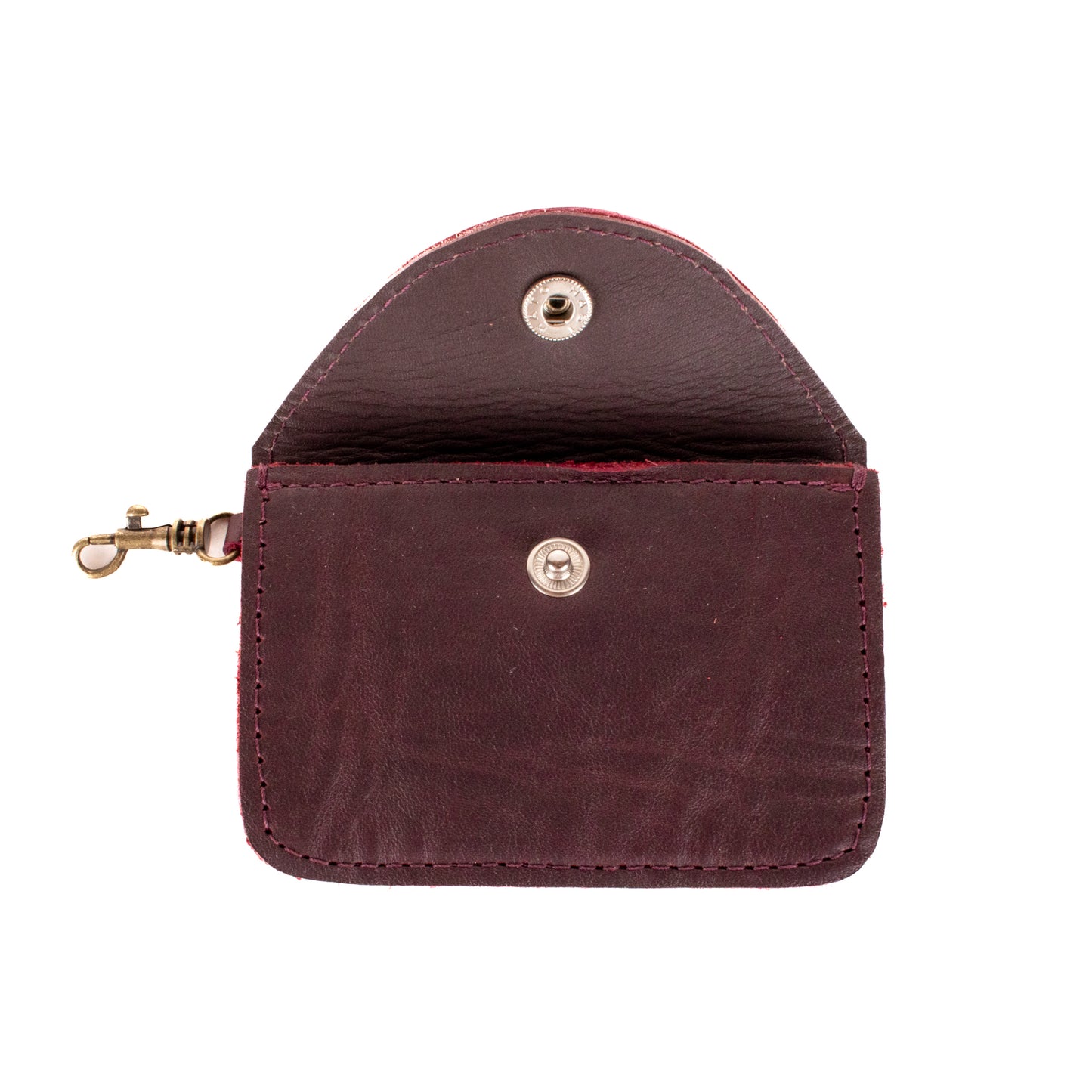 CARD CASE WITH CLASP - VINO TINTO