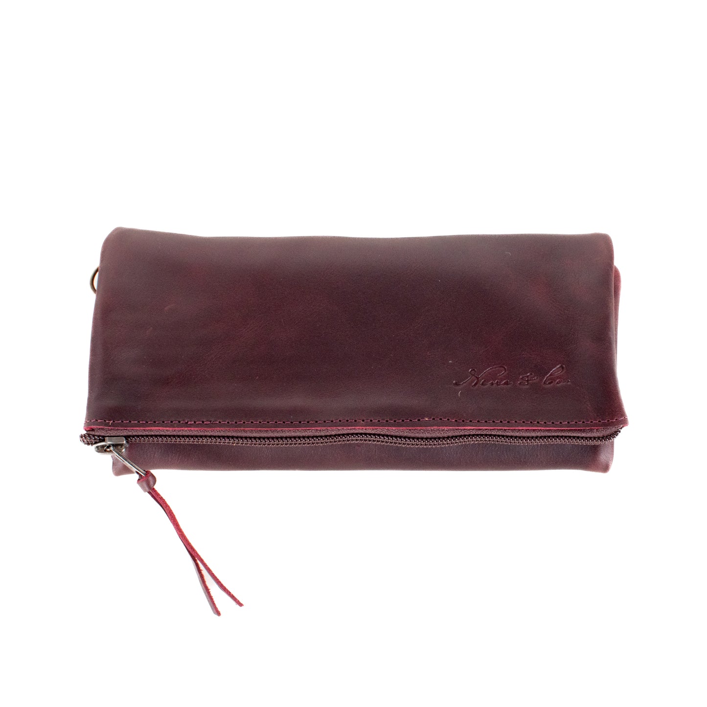 TRI-FOLD WALLET - FULL LEATHER - VINO TINTO