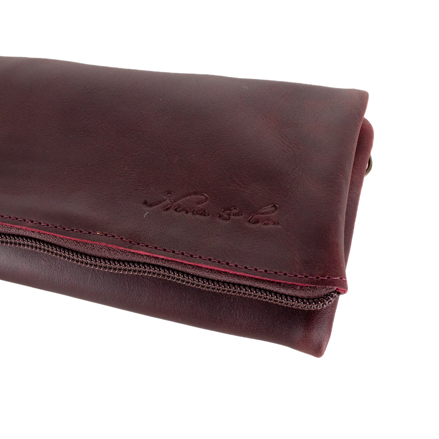 TRI-FOLD WALLET - FULL LEATHER - VINO TINTO
