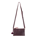 DOUBLE CLUTCH + VIVI STRAP SET - FULL LEATHER - VINO TINTO