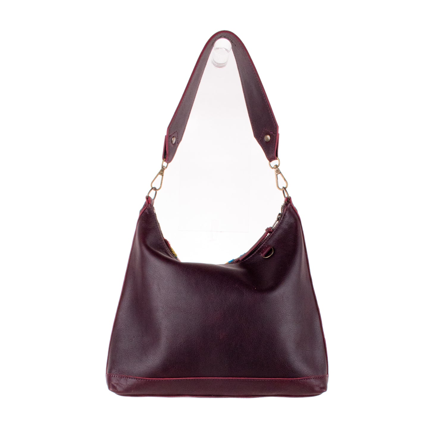 SMALL PENELOPE BAG - H&S EMBROIDERED FLORAL - VINO TINTO - NO. 19868