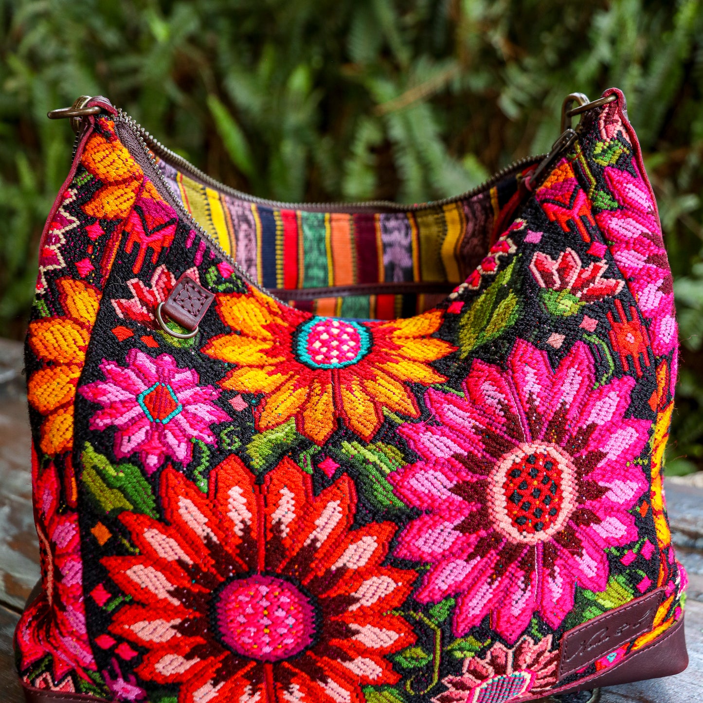 **SHIP WINDOW** SMALL PENELOPE BAG - OOAK HUIPIL - VINO TINTO - NO. 201537