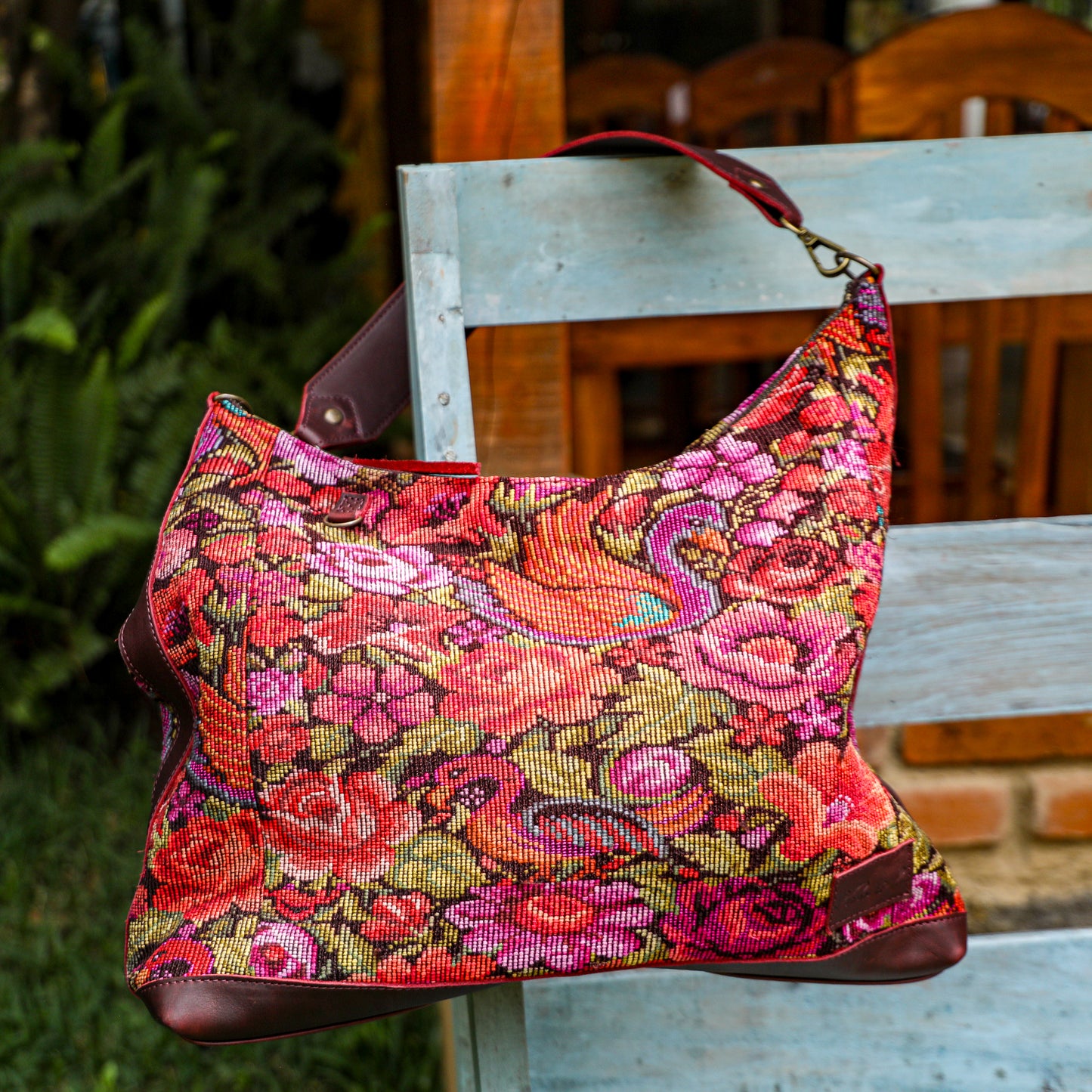 PENELOPE BAG - OOAK HUIPIL - VINO TINTO - NO. 201536