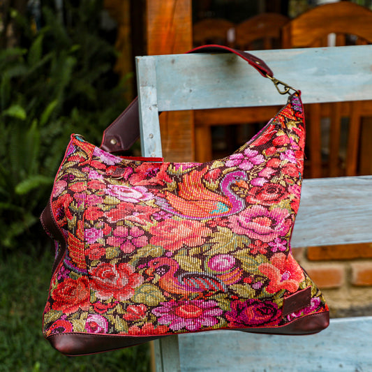 PENELOPE BAG - OOAK HUIPIL - VINO TINTO - NO. 201536