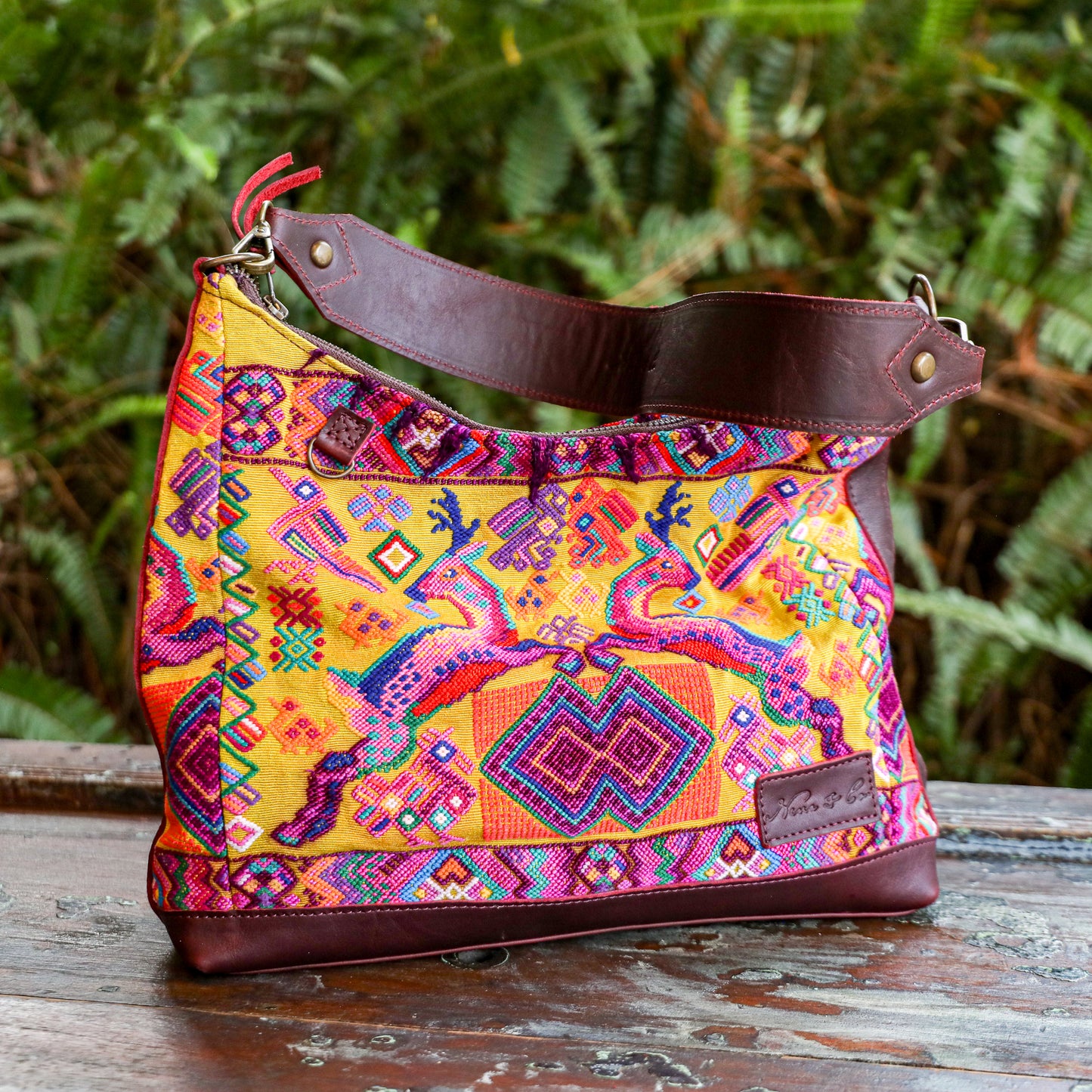 **SHIP WINDOW** SMALL PENELOPE BAG - OOAK HUIPIL - VINO TINTO - NO. 201539