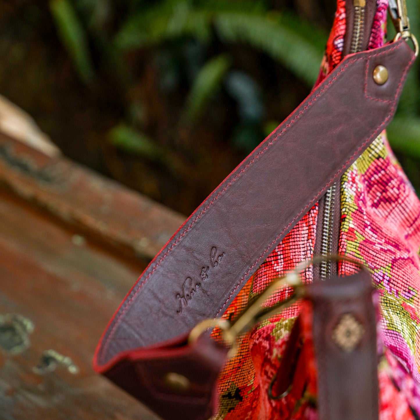 **SHIP WINDOW** PENELOPE BAG - OOAK HUIPIL - VINO TINTO - NO. 201528