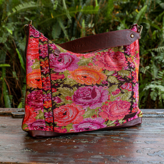 **SHIP WINDOW** PENELOPE BAG - OOAK HUIPIL - VINO TINTO - NO. 201528