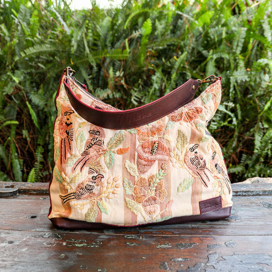 **SHIP WINDOW** PENELOPE BAG - OOAK HUIPIL - VINO TINTO - NO. 201529