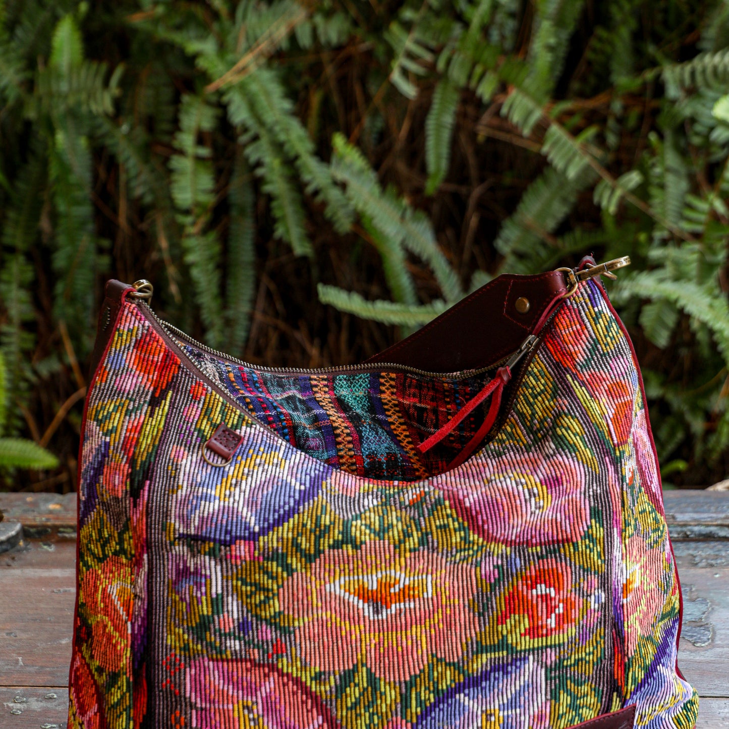 **SHIP WINDOW** PENELOPE BAG - OOAK HUIPIL - VINO TINTO - NO. 201531