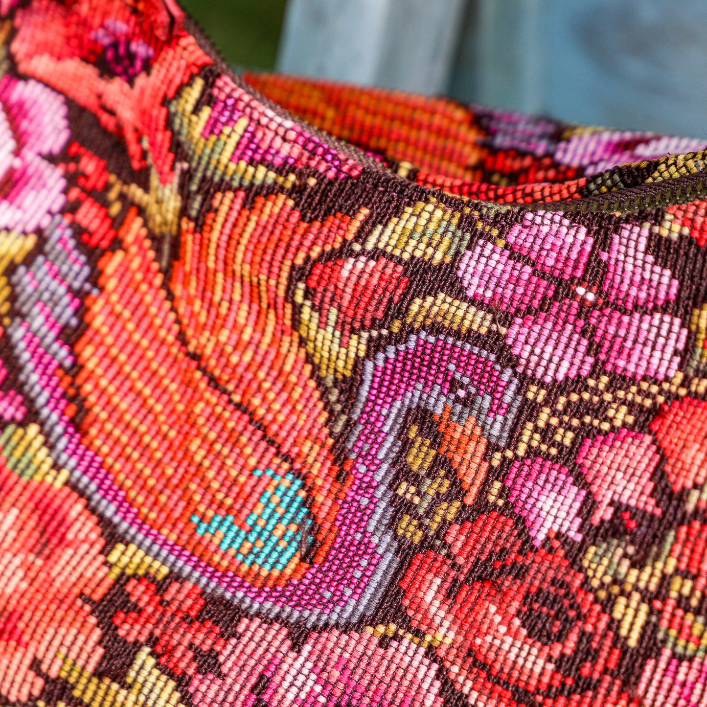PENELOPE BAG - OOAK HUIPIL - VINO TINTO - NO. 201536