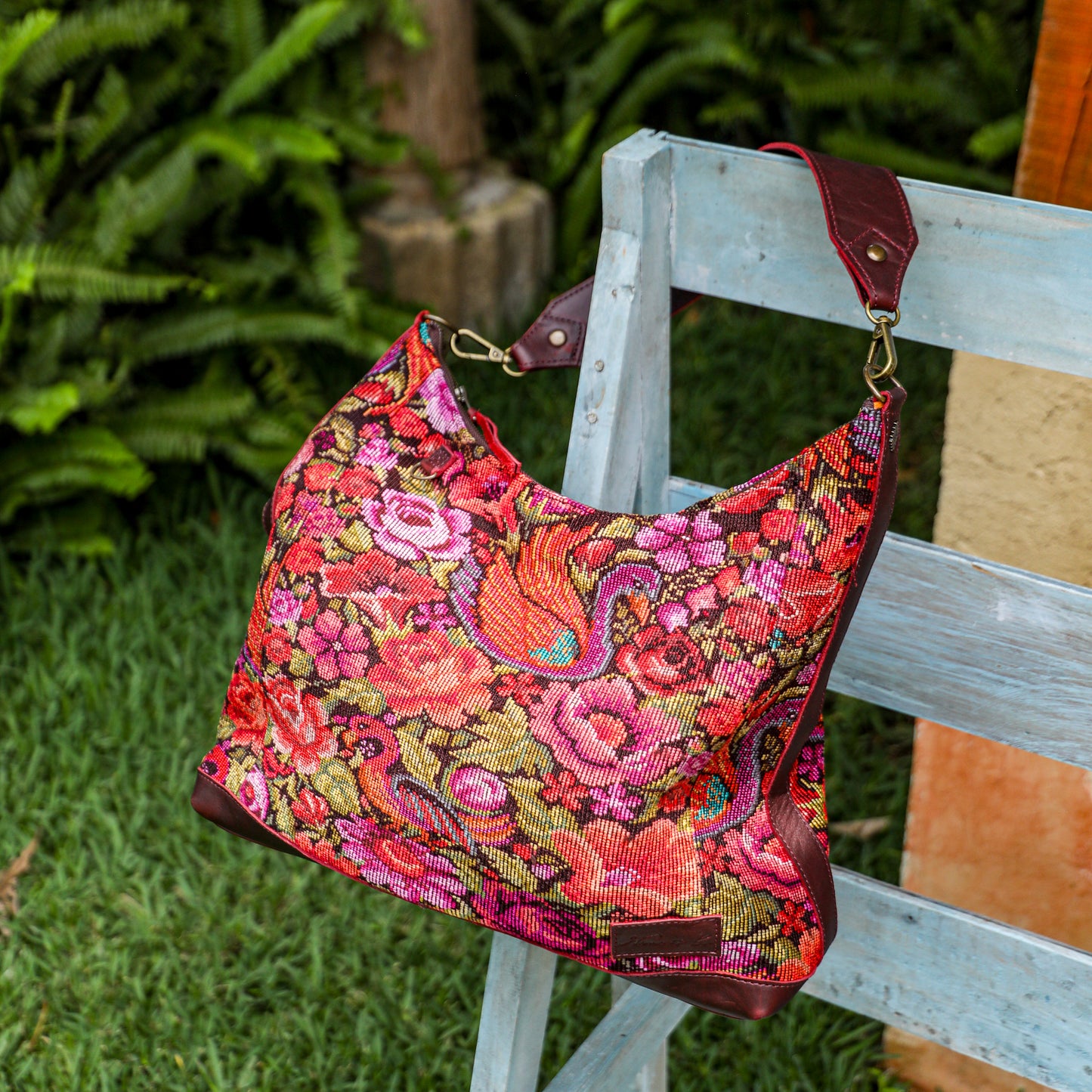 PENELOPE BAG - OOAK HUIPIL - VINO TINTO - NO. 201536